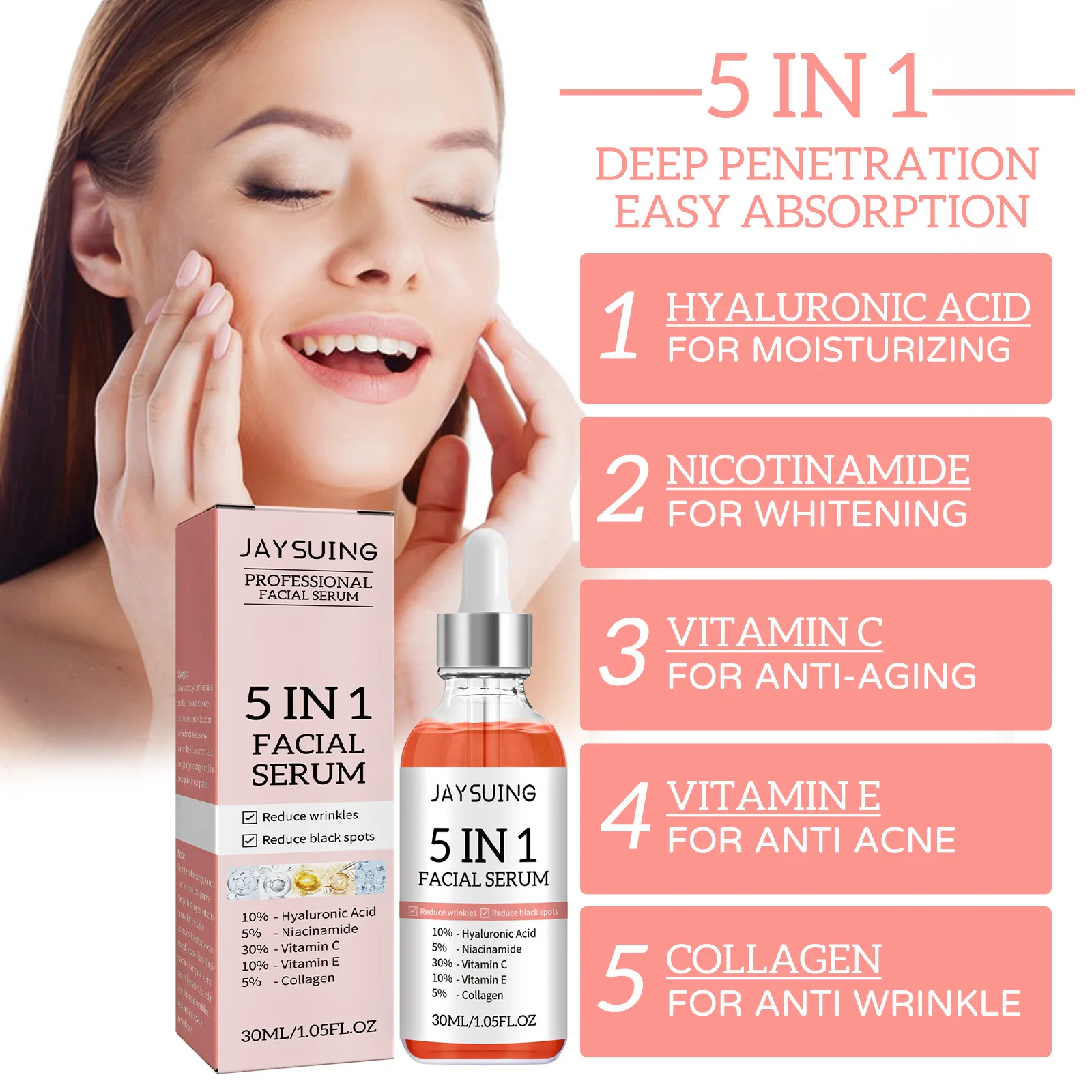 5 In 1 Moisturizing Facial Ser - огляд і ціна Licorice Root Extract