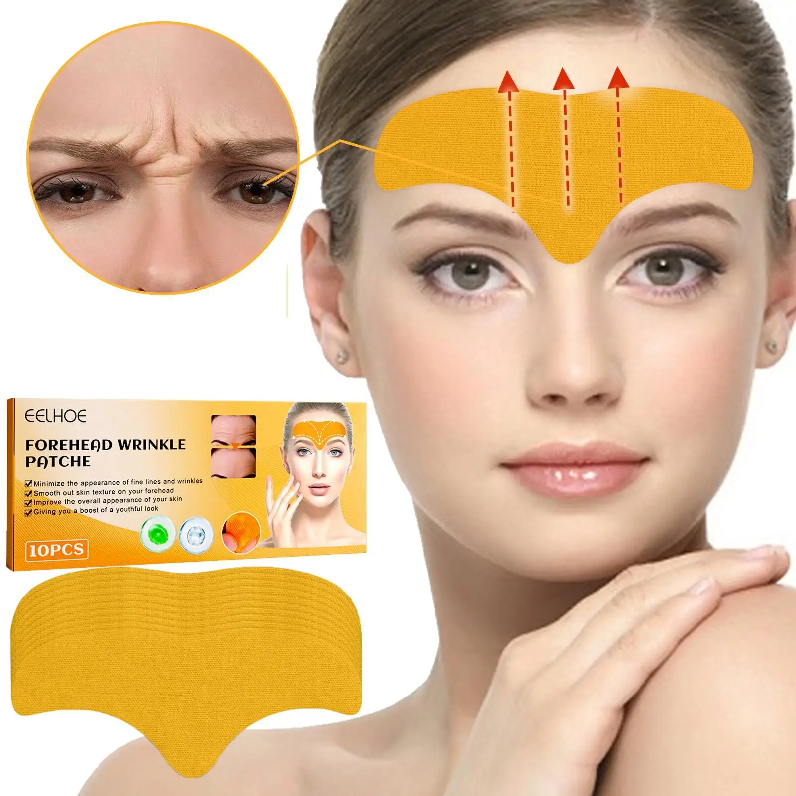 10pcs/box Forehead Wrinkle Pat - огляд і ціна Skincare Glad2Glow
